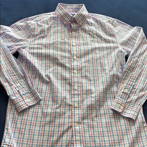 Boys sz  L Vineyard Vines plaid button down shirt